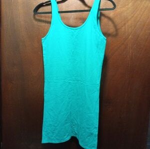 Top Shop Woman's T Shirt Dress Sleeveless Jade Green Size 8 NWT